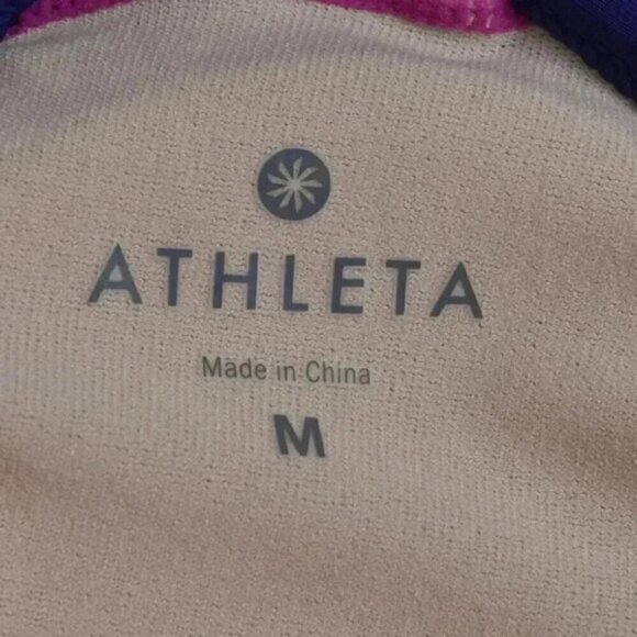 Athleta Shorebreak Swim Dress Swimsuit Blue Stripes Size Medium - Picture 6 of 8